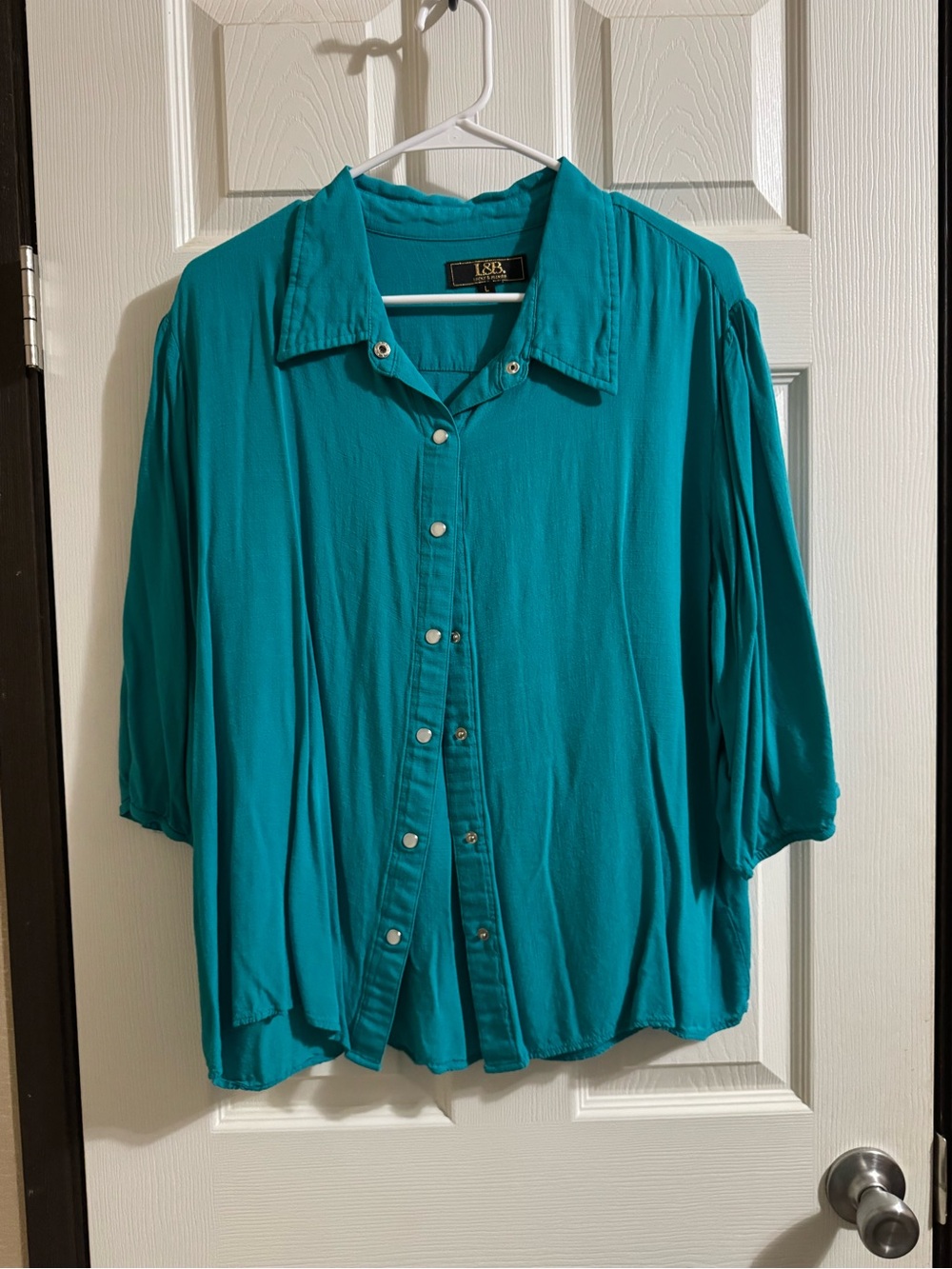 L&B Teal Button-Down Shirt